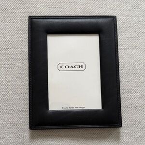 Coach Black Leather Photo Frame holds 4*6 image